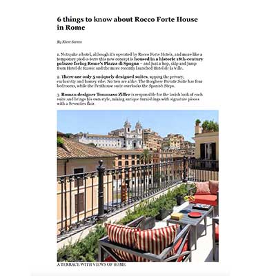 6 things to know about rocco forte house in rome - tommaso ziffer